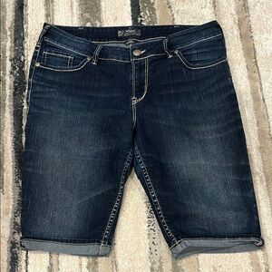 Silver Jeans Women's Dark Blue Jean Shorts